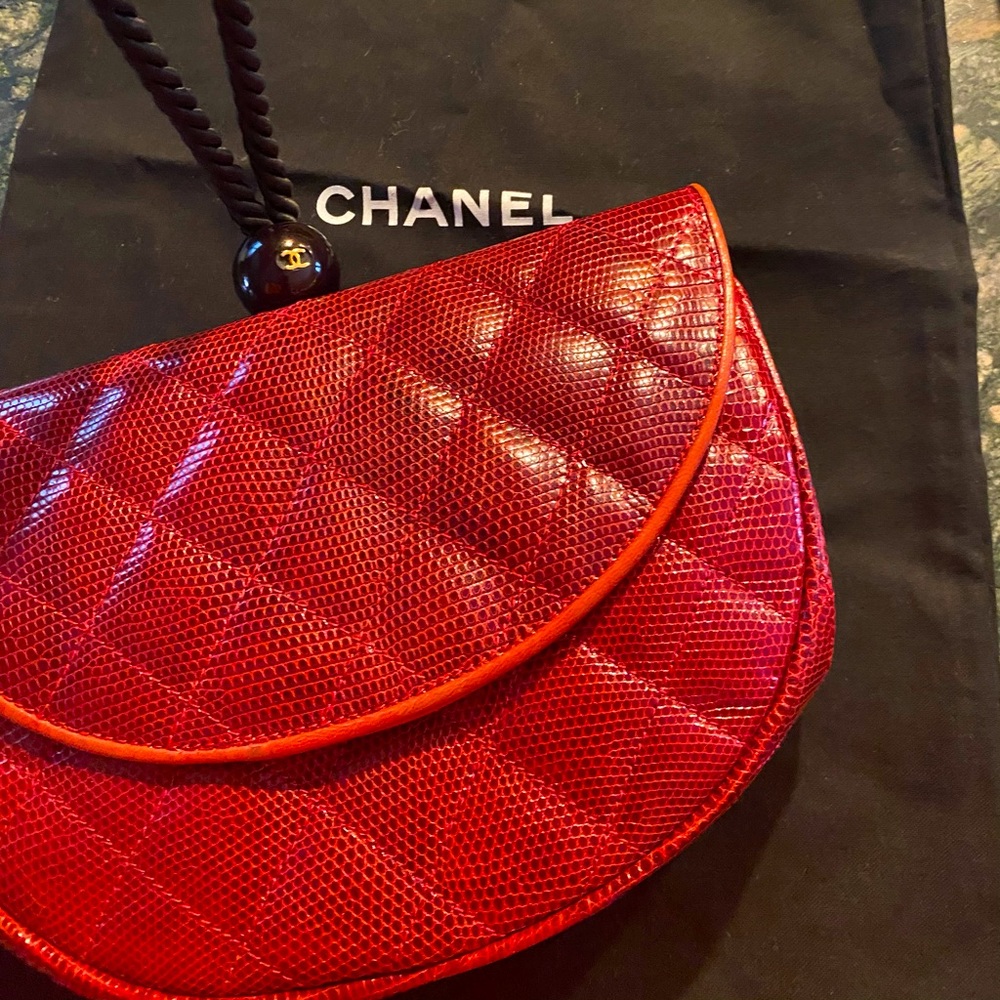 Chanel Red Caviar Clutch bag